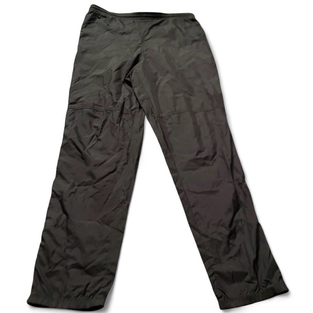 Vintage 90s Nike Mens Black Athletic Nylon Track Pants Zippers Size M